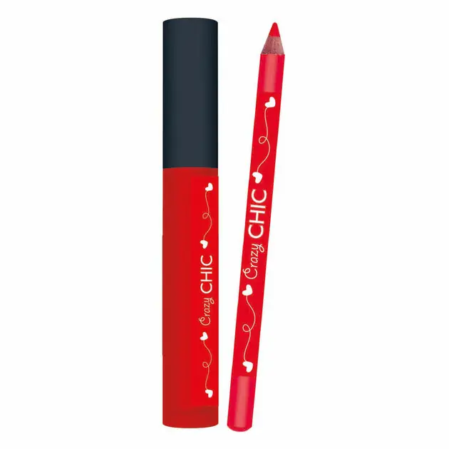 Clementoni Crazy Chic Lipgloss en Lipliner Kersen Rood Gereduceerde Prijs