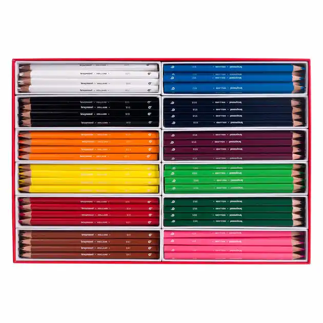 Bruynzeel Triple Kleurpotlodenset, 12x12 Kleuren Rechtstreeks Van De Fabrikant