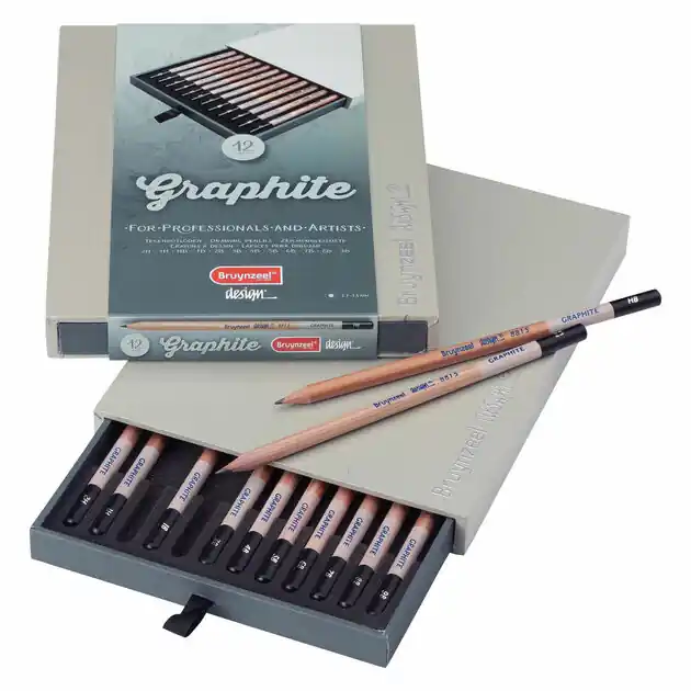 Flitsaanbieding Bruynzeel Design Graphite Box 12 Stuks