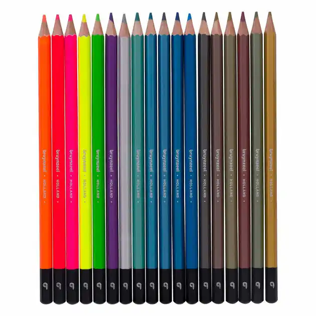 Exclusieve Aanbieding Bruynzeel Kleurpotloden Blik metallic & Neon, 18 Kleuren