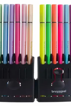 Bruynzeel Fineliner Set Neon & Pastel, 12 Kleuren Hete Deal