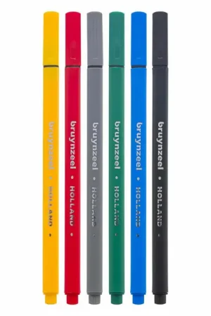 Bruynzeel Fineliner Set Basis 6 Kleuren Koop Vandaag