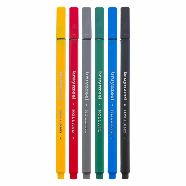 Bruynzeel Fineliner Set Basis 6 Kleuren Koop Vandaag