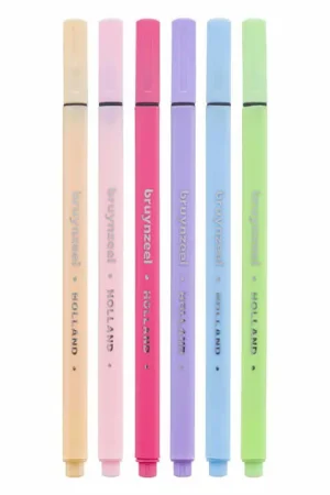Actieprijs Bruynzeel Fineliner Set Pastel 6 Kleuren