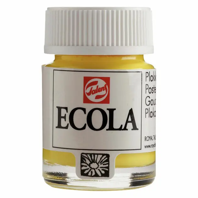 Actieprijs Ecola Plakkaatverf Fles 16ml Citroengeel (Primair) 205