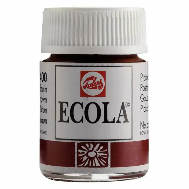 Ecola Plakkaatverf Fles 16ml Brown 400 Laatste Kans