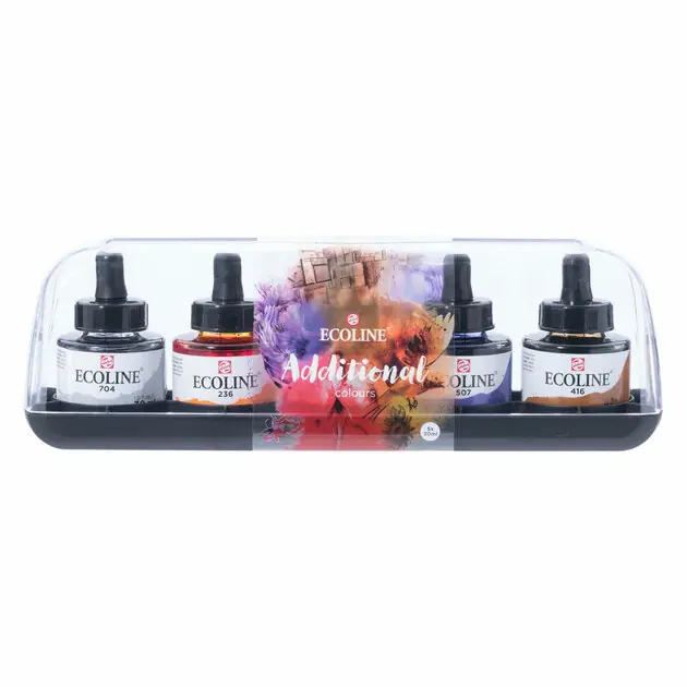 Koopje Ecoline Vloeibare Waterverf Set Additioneel, 5x30ml