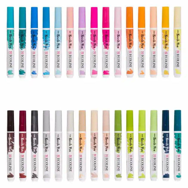 Ecoline Brush Pen Set Additional, 30 Kleuren Hoge Kwaliteit