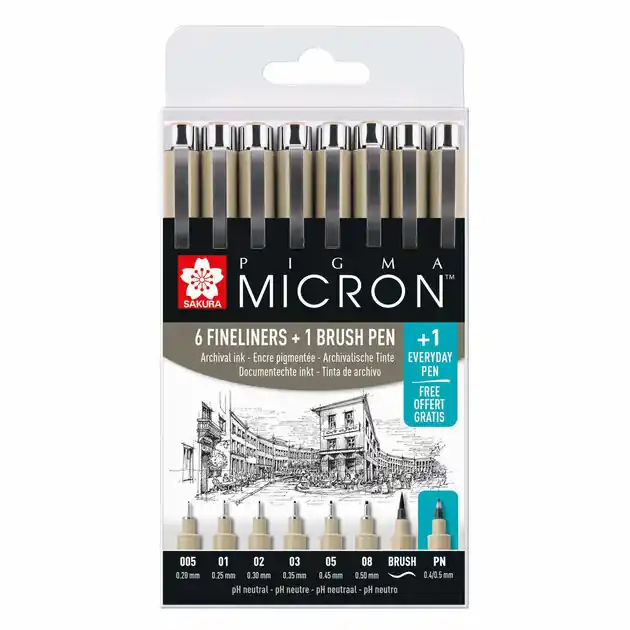 Sakura Pigma Micron Etui Promotieset Gecertificeerd