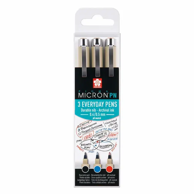 Sakura Pigma Micron Pn Office-Set 3 Kleuren Dagaanbieding