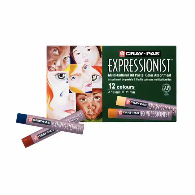 Express Levering Sakura Cray-Pas Expressionist Set 12 Oliepastels Multicult.