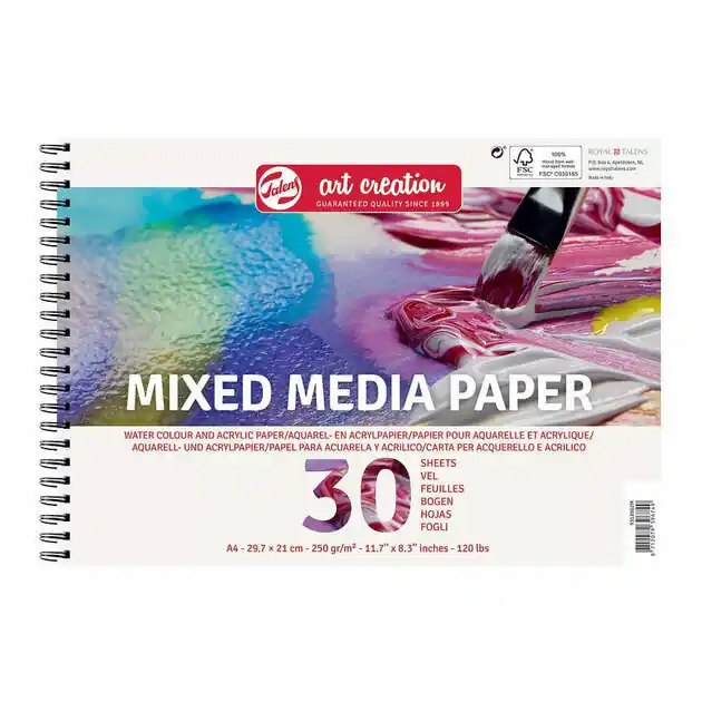 Hete Deal Talens Art Creation Mixed Media Papier A4 250 G 30 Vellen