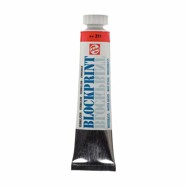 Op = Op Talens Blockprint Tube 20ml Vermiljoen 311