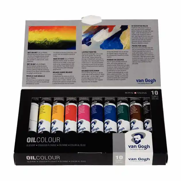 Direct Beschikbaar Van Gogh Olieverf Basisset met 10 Kleuren In Tubes Van 20ml