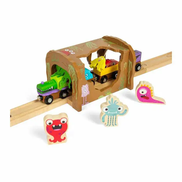 Bigjigs Houten Monster-tunnel Weekendaanbieding