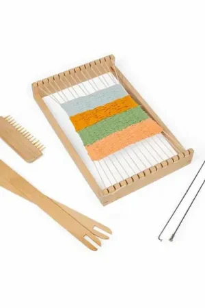Bigjigs Houten Weefraam Set, 10dlg. Gereduceerde Prijs