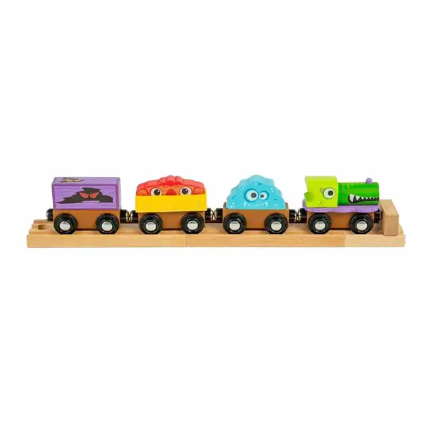 Bigjigs Houten Monster-trein, 4dlg. Nu Kopen