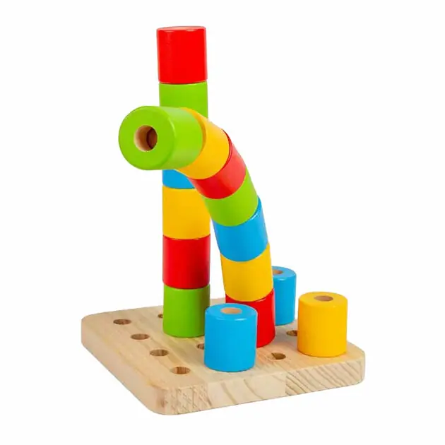 Meest Verkocht Bigjigs Houten Wankel-pinnenbord, 17dlg.