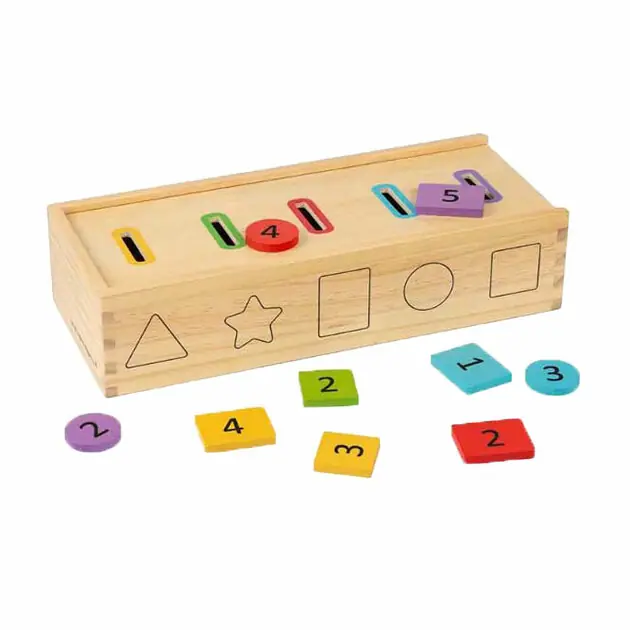 Hoge Kwaliteit Bigjigs Houten Sorteerbox, 27dlg.