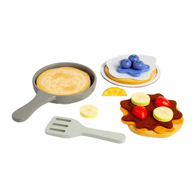 Finale Uitverkoop Bigjigs Houten Pannenkoeken Speelset, 16dlg.