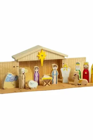 Bigjigs Houten Kerststal Set, 13dlg. Express Levering