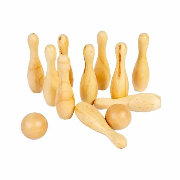 Hoge Kwaliteit Bigjigs Houten Bowlingset, 12dlg.