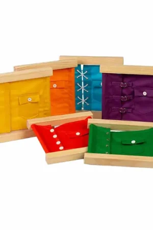 Bigjigs Houten Sluitingen- en Knopenframes, 6dlg. Direct Beschikbaar