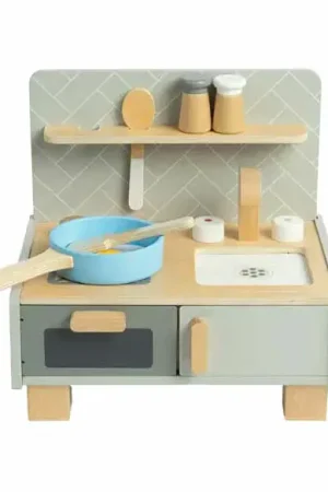 Bigjigs Houten Tafelbladkeukentje, 7dlg. Op = Op