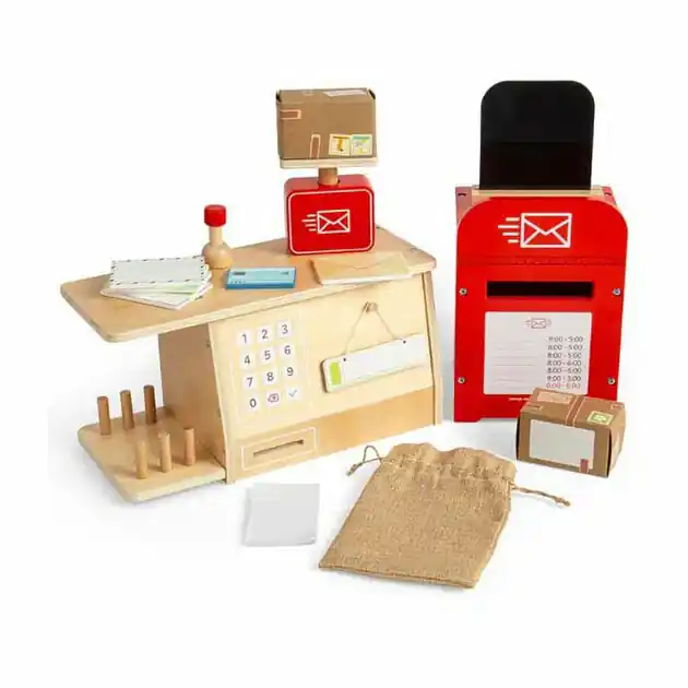 Actieprijs Bigjigs Houten Postkantoor Speelset, 19dlg.