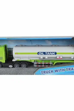 Lage Kosten 2-Play Vrachtwagen met tank-oplegger frictie licht en geluid