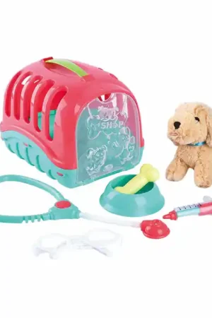 Bestel Nu Playgo Dieren Reismandje met Knuffelpuppy - 7dlg.