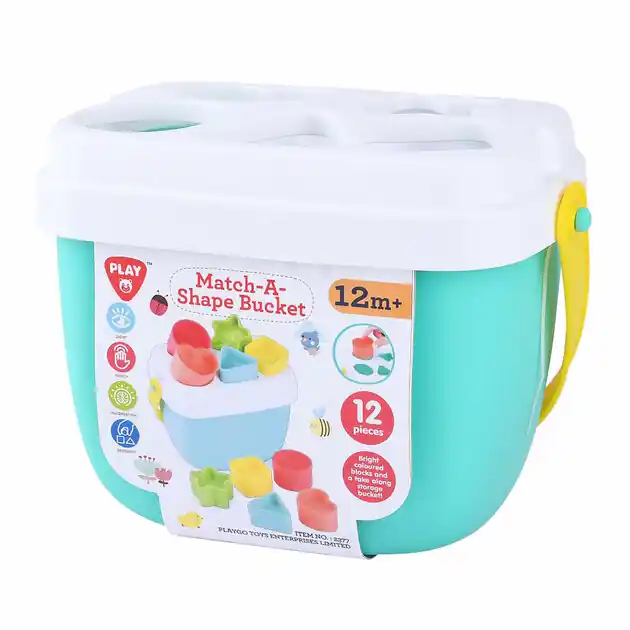 Playgo Vormenstoof Emmer met Vormen - 12dlg. Fabrieksprijs