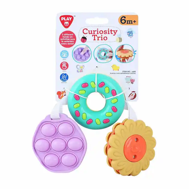 Gereduceerde Prijs Playgo Sensorisch Speelgoed Bloem en Donut en Pop-it - 3dlg.