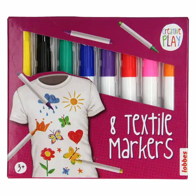 Exclusieve Aanbieding Lobbes Textielmarkers, 8st.