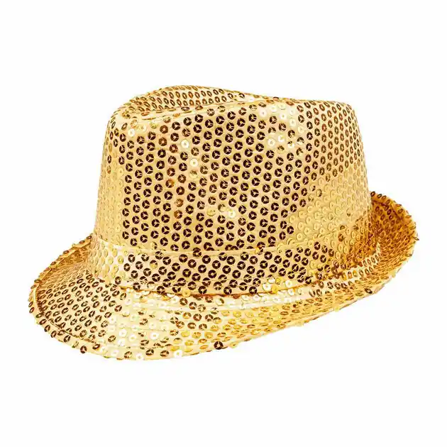 Bestel Nu Hoed Popster Pailetten Goud