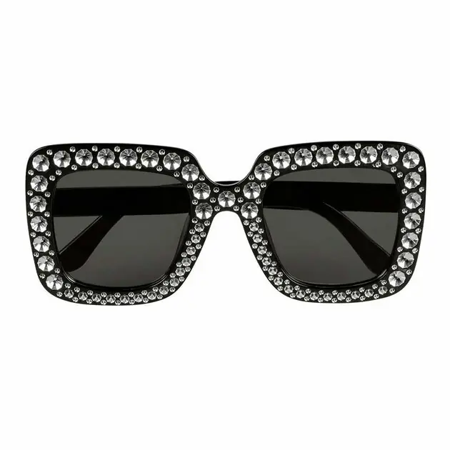 Partybril Bling Bling Zwart Koop Vandaag