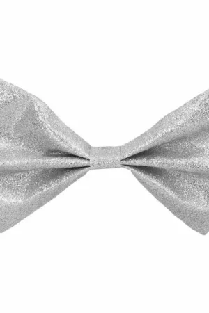 Alleen Vandaag Vlinderstrik Glitter Zilver