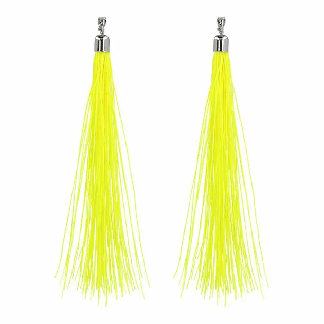 Meest Verkocht Oorbellen Festival Neon Geel, 20cm
