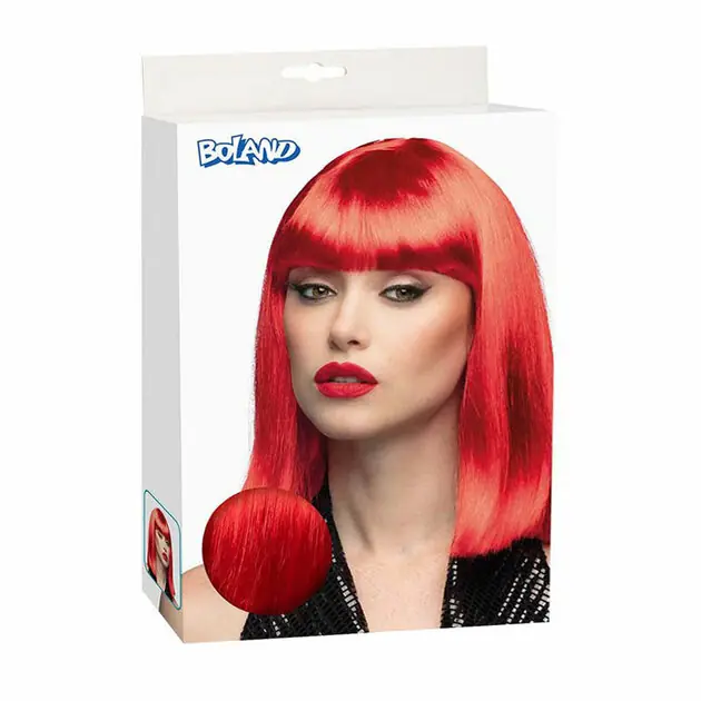 Pruik Dance Neon Rood Actieprijs