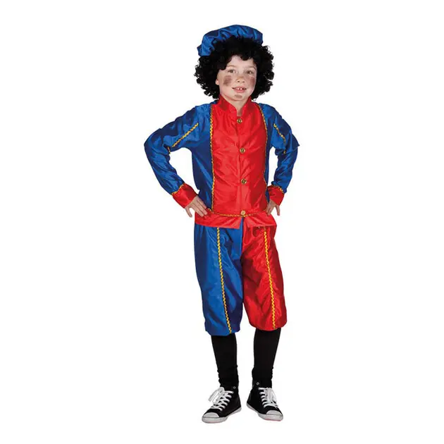 Kostuum Piet Rood Blauw, 4-6 Jaar Actieprijs