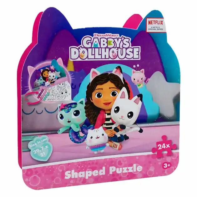 Gabby's Poppenhuis Shaped Puzzel, 24st. Seizoensaanbieding