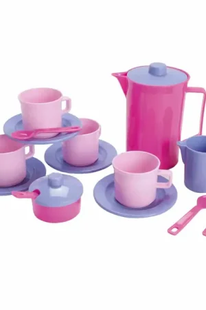 Hoge Kwaliteit Dantoy Koffieset roze, lila 17dlg.