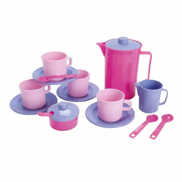 Hoge Kwaliteit Dantoy Koffieset roze, lila 17dlg.