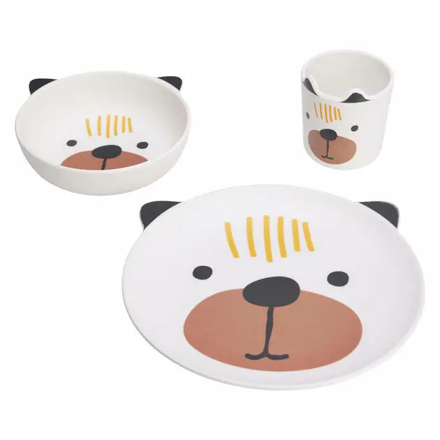 Superprijs Kinder Serviesset Melamine - Hond, 3dlg.