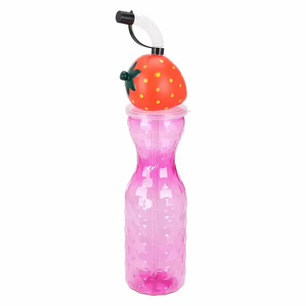 Express Levering Drinkbeker met Rietje 500ml - Aardbei