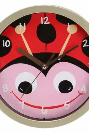 Beperkt Aanbod Kinder Wandklok Lieveheerstbeestje, 20cm