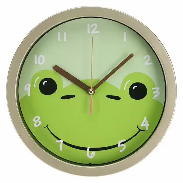 Kinder Wandklok Kikker, 20cm Favoriet