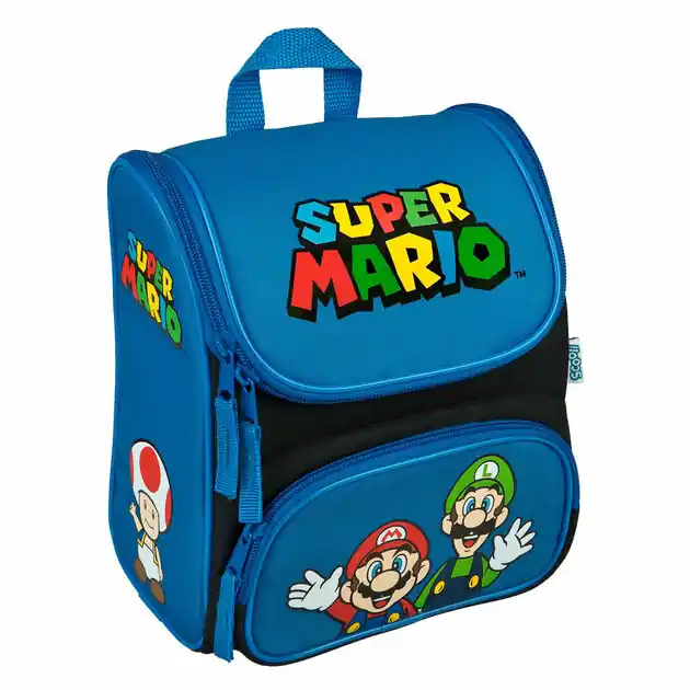 Gratis Retour School Rugzak Super Mario Blauw