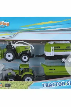 2-Play Tractor en Combine met 2 Aanhangers, 24cm Betaalbaar