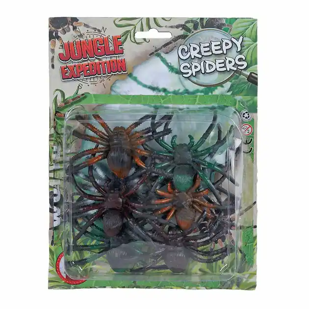 Koop Online Jungle Expedition Spinnen 6cm, 8st.